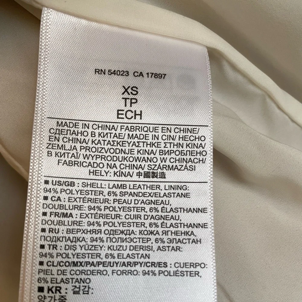 [Banana Republic] Lamb Leather Full Zip Moto Jacket - Picture 7 of 7